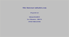Desktop Screenshot of mbadet.com